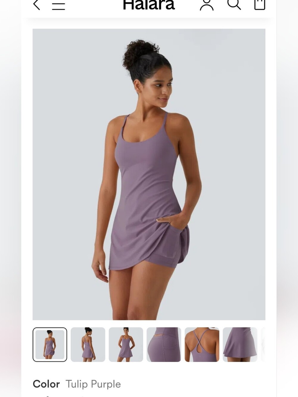 Halara Softlyzero Plush Backless Active Dress, size XL - Picture 11 of 11